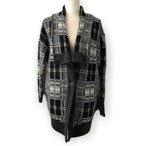 VICTORIA'S SECRET Cardigan Women's Oversized XS Black Mohair Wool Long Sweater